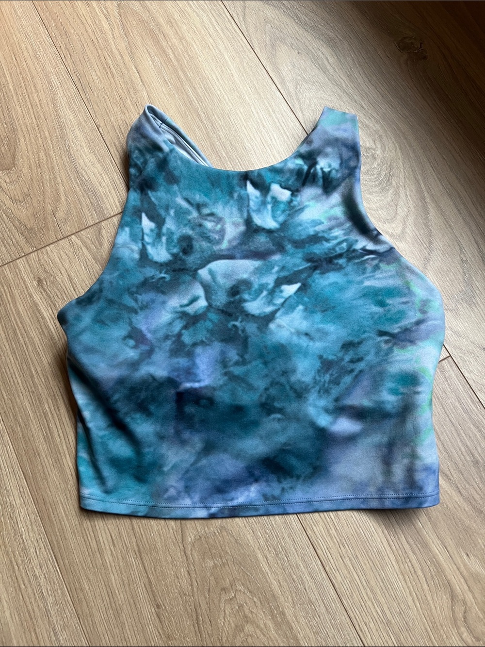 Athleta Women's Crop Tank Top in Teal Blue